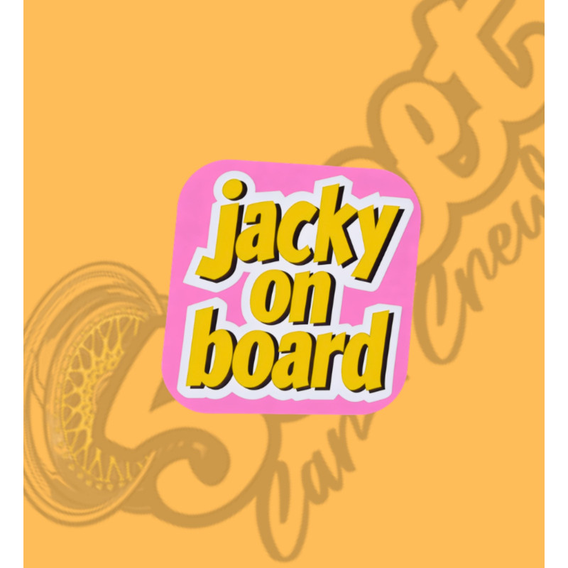 STICKER “JACKY ON BOARD”