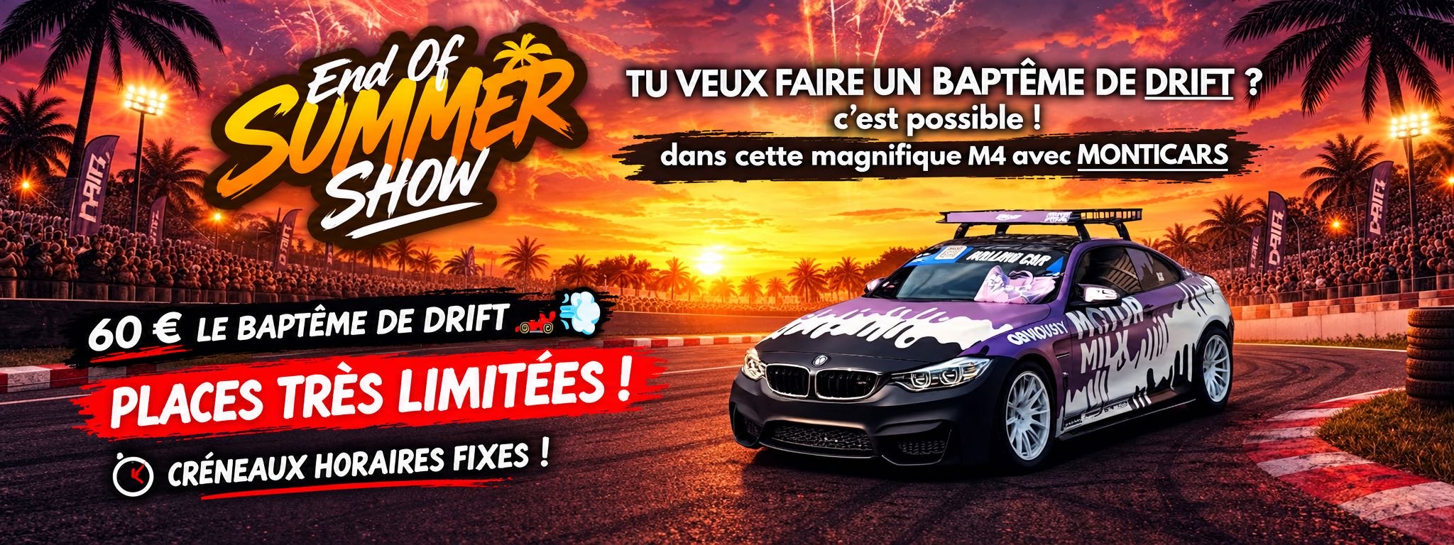 Baptêmes Drift — réservez votre créneau !